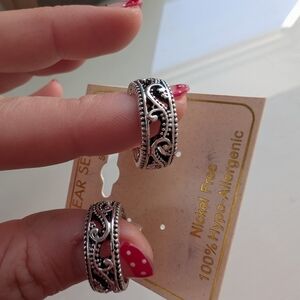 Ear Sense Silver Hoop Earrings for Sensitive Ears